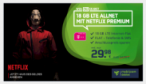 Telekom Green LTE 18 GB Tarif inkl. Netflix Premium für 29,98 Euro pro Monat