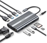 ORICO 12-in-11 USB C Docking Station mit 4K HDMI, 5x USB, Ethernet und SD/TF Kartenleser für 22,99€
