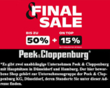 Top! 15% Extra beim Kauf von mindestens 3 reduzierten Artikeln bei Peek & Cloppenburg*