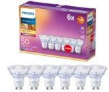 6er-Pack Philips LED Classic GU10 Lampen Warm Glow (50 W) für nur 11,52€ (statt 17,40€)