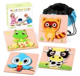 Joyjoz Kinder 3D Holzsteckpuzzle für nur 9,59€