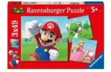 Ravensburger Kinderpuzzle – 05186 Super Mario für Kinder ab 5 Jahren mit 3×49 Teilen nur 4€