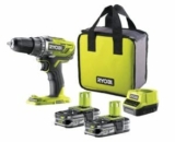 RYOBI 18 V ONE+ Akku-Bohrschrauber R18DD3-215S mit 13 mm Bohrfutter, 2 x 1,5Ah Akku, Ladegerät & Werkzeugtasche für 101,89€