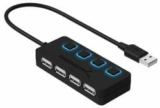 Sabrent 4-Port USB 2.0 Hub mit EIN/AUS-Schaltern für 6,99€