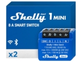 Shelly 1 Mini Gen3 WLAN und Bluetooth Smart Relais Schalter im Doppelpack für nur 19,99€