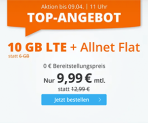Sim.de LTE Allnet-Flat mit 10 GB Datenvolumen für mtl. 9,99€, 14 GB für 14,99€ oder 20 GB für 19,99€