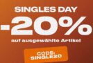 Snipes Single Day mit 20% Extra-Rabatt auf über 2.800 ausgewählte Artikel