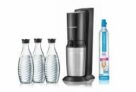 SODASTREAM Crystal 2.0 Wassersprudler mit 3 Glaskaraffen & einem Zylinder für 69,99