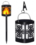 2er Pack DERUC Solar Gartenfackeln (flackernd, IP65 wasserdicht) für nur 25,59€