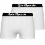 Doppelpack Sportspar.de Herren „Sparbuxe“ Boxershorts (weiß oder orange, Gr. S-XL) für 1,10€ + 3,95€ Versand