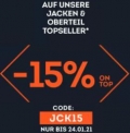 Bis zu 50% Rabatt im großen SportScheck Sale + 15% Extra-Rabatt auf Jacken und Oberteil Topseller