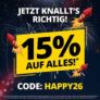Knaller! Satte 15% Extra-Rabatt auf Alles bei SportSpar
