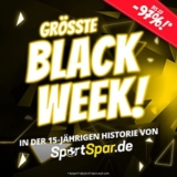 SportSpar: Bis zu 97% Rabatt im großen Black Week Sale + 5€ Gutschein ab 60€