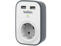 Belkin Surge Plus SurgeCube Überspannungsschutz Steckdosenadapter inkl. 2 USB Anschlüsse für 13,75€ bei Prime-Versand