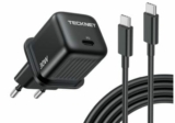 TECKNET 30W USB C Schnellladegerät mit 2M USB C Ladekabel 8,44€