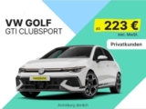 Noch verfügbar: Golf GTI Clubsport nur 223€ mtl. für 30 Monate bei 10.000 km/Jahr (einmalig 1390€ Überführung)