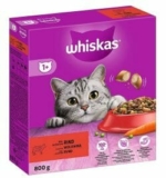Whiskas Adult 1+ Trockenfutter Rind 5x800g im Spar Abo für nur 11,95€ (statt 14,95€)
