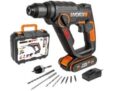Knaller: WORX WX390 SDS-plus 20V Bohrhammer mit 2,0Ah Li-Ion Akku, Ladegerät und Koffer für 89,99€