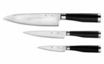 3-teiliges WMF Yari Damast Messerset mit Griffen aus Pakkaholz für 149€